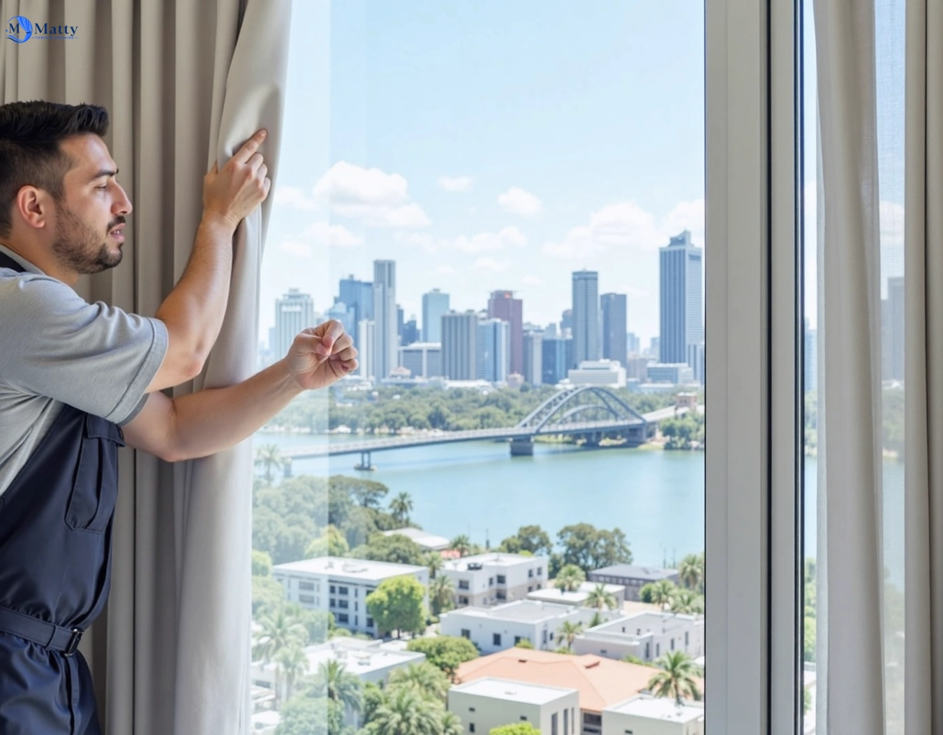 Professional curtain steam cleaning service bass-hill-nsw QLD by Matty Curtain Cleaning