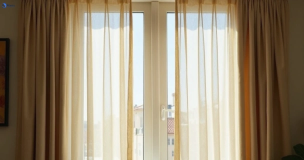 Dull dusty drapes in bass-hill-nsw before professional cleaning